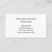 ピンクフローラバラトレンディーエレガントと名刺 名刺 (裏面)