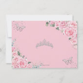 ピンクフローラバラバタフライスウィート16キンセアニラ サンキューカード (裏面)