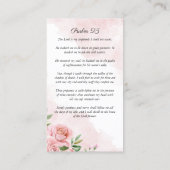 ピンクフローラバラフォトウォーターカラー祈りの言葉カード 名刺 (裏面)