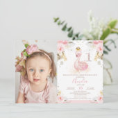 ピンクフローラバラフォトプリンセススワン1日 招待状 (スタンド正面)