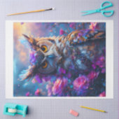 ピンクフローラバラフクロウ 薄葉紙 (クラフト)