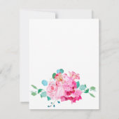 ピンクフローラバラブークスボヘミアンブライダルシャワー (裏面)