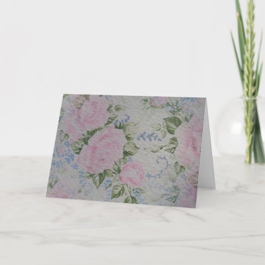 ピンクフローラバラヴィンテージ カード (正面)