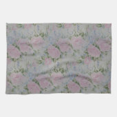 ピンクフローラバラヴィンテージ キッチンタオル (横)