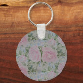 ピンクフローラバラヴィンテージ キーホルダー (正面)