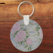 ピンクフローラバラヴィンテージ キーホルダー (正面)