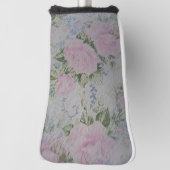 ピンクフローラバラヴィンテージ ゴルフヘッドカバー (回転90)