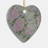 ピンクフローラバラヴィンテージ セラミックオーナメント (右)