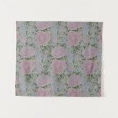 ピンクフローラバラヴィンテージ タペストリー (正面(横))