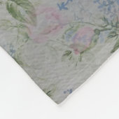 ピンクフローラバラヴィンテージ フリースブランケット (角)