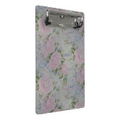 ピンクフローラバラヴィンテージ ミニクリップボード (アングル)