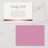 ピンクフローラバラ結婚金ゴールドの願い井戸 エンクロージャーカード (正面/裏面)