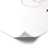 ピンクフローラバルーン最初の誕生日ウェルカムサイン ポスター (角)