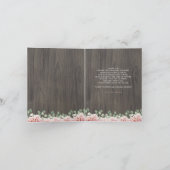 ピンクフローラバルーン赤ちゃんシャワー サンキューカード (内部)