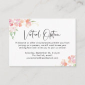 ピンクフローラバーチャルオプションベビーシャワーパーティーEnclo エンクロージャーカード (正面)