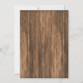 ピンクフローラバーンウッドブライダルシャワー 招待状 (裏面)