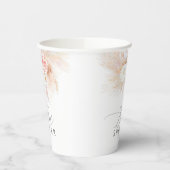 ピンクフローラパンパスグラスエキゾチックブライダルシャワー 紙コップ (左)