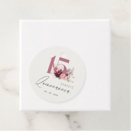 ピンクフローラパンパスグラスキンセアニェラ15誕生日 フェイバータグ