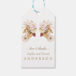 ピンクフローラパンパスグラスドライパーム葉ズ結婚ズ ギフトタグ