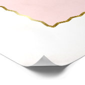 ピンクフローラパンパスグラスバプティスウェルカムサイン ポスター (角)