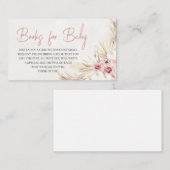 ピンクフローラパンパスグラスブックスベビー エンクロージャーカード (正面/裏面)