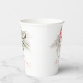 ピンクフローラパンパスグラスブライダルシャワーボホ 紙コップ (右)