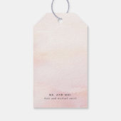 ピンクフローラパンパスグラス結婚ズのギフトラベル ギフトタグ (裏面)
