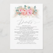 ピンクフローラパンパスグラス結婚ズ詳細 エンクロージャーカード (正面)