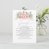 ピンクフローラパンパスグラス結婚ズ詳細 エンクロージャーカード (スタンド正面)