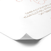 ピンクフローラパンパスボホベイビーシャワー言わないベビー ポスター (角)