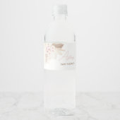 ピンクフローラパンパスボホベイビーシャワー ペットボトルラベル (正面)