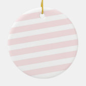 ピンクフローラパーソナライズされたガールバプテスマオーナメント セラミックオーナメント (裏面)