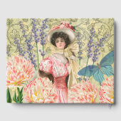 ピンクフローラビクトリアンウーマンリージェンシー ゲストブック (裏面)