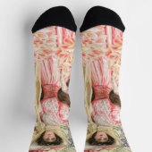 ピンクフローラビクトリアンウーマンリージェンシー ソックス (上部)