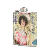 ピンクフローラビクトリアンウーマンリージェンシー フラスク (左)