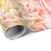 ピンクフローラビクトリアンウーマンリージェンシー ラッピングペーパー (ロールコーナー)