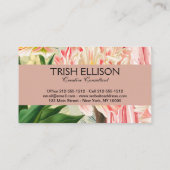 ピンクフローラビクトリアンウーマンリージェンシー 名刺 (裏面)