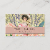 ピンクフローラビクトリアンウーマンリージェンシー 名刺 (正面)