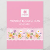 ピンクフローラビジネスバインダー月次デバイダーページ (裏面)