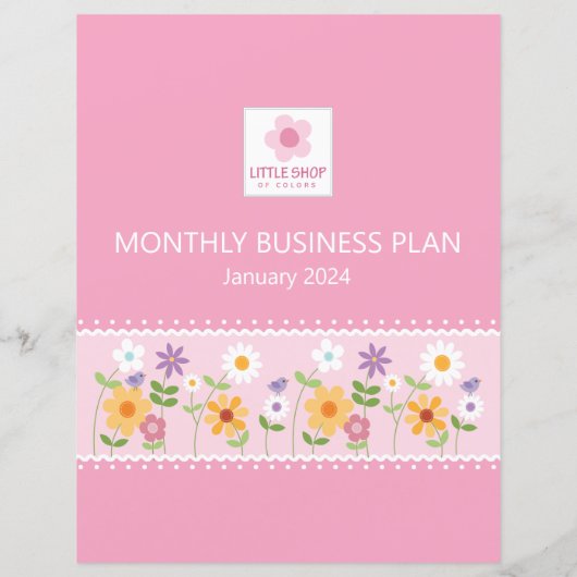 ピンクフローラビジネスバインダー月次デバイダーページ (裏面)