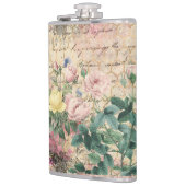 ピンクフローラビーハイブと書の フラスク (左)