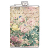 ピンクフローラビーハイブと書の フラスク (正面)