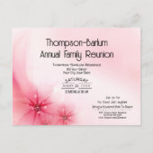 ピンクフローラファミリー懇親会招待状 ポストカード (正面)