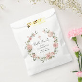 ピンクフローラファーストコミュニオンサンキューフェイスバッグ フェイバーバッグ (封をした状態)