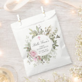 ピンクフローラファーストコミュニオンサンキュー フェイバーバッグ (クリップ留めされた状態)