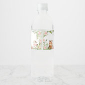 ピンクフローラファーム納屋周囲の庭ベビーシャワー ペットボトルラベル (裏面)