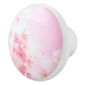 ピンクフローラフェミニンガーリー花 セラミックノブ (右)