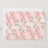 ピンクフローラフォトパルティー誕生日招待状 招待状 (裏面)