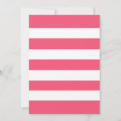 ピンクフローラフラミンゴベビーシャワー招待状 招待状 (裏面)