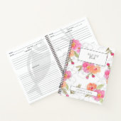 ピンクフローラフラワーレシピブック調理師ブック ノートブック (内部)